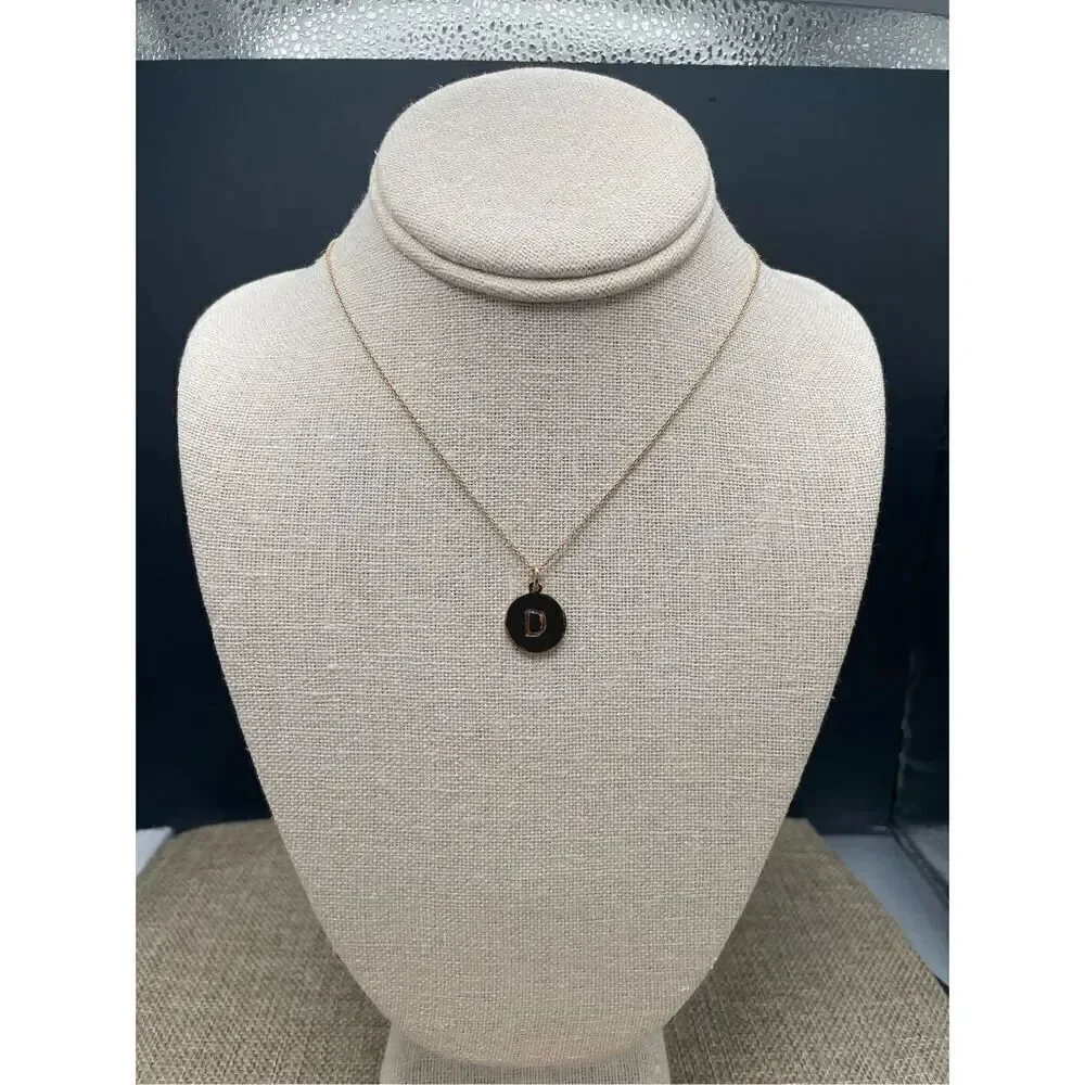 Kate Spade One in a Million Initial Necklace Letter D Gold Plated Rolo Chain